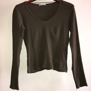 Arm green cotton long sleeve